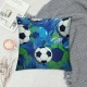 Football Ball Pattern Throw Pillow Covers Decorative Pillowcases Soft Cushion Covers for Sofa Couch Bed Home Decor