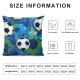 Football Ball Pattern Throw Pillow Covers Decorative Pillowcases Soft Cushion Covers for Sofa Couch Bed Home Decor