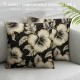 Flowers Throw Pillow Cover Tropical Plants Buds Vintage Boho Print Square Cushion Case for Men Women Boys Girls Room Home Decor Pillowcase