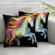 LJFABKY Colorful Horse Throw Pillow Cover Square Cushion Cases Double Side Printed Pillowcase for Couch Sofa Living Room