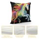 LJFABKY Colorful Horse Throw Pillow Cover Square Cushion Cases Double Side Printed Pillowcase for Couch Sofa Living Room