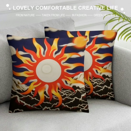 LJFABKY Puerto Rican Sun Decorative Throw Pillow Cover Square Cushion Cases Printed Pillowcase for Couch Sofa Living Room