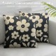 Vintage Flowers Throw Pillow Covers Brown Floral Square Pillowcases Cushion Cover for Room Sofa Chair Bed Home Decor