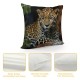 African Animal Safari Leopard Wildlife Pillow Cover,Decorative Couch Pillow Cover for Sofa,Short Plush Cushion Case Indoor Outdoor Home Decoration