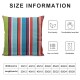 XINLUO Short Plush Pillowcase Colorful Stripe Square Pillow Case for Bedroom, Sofa, Car Decoration Both Sides