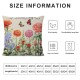 XINLUO Short Plush Pillowcase Flower and Colored Butterflies Square Pillow Case for Bedroom, Sofa, Car Decoration Both Sides