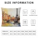 XINLUO Short Plush Pillowcase Eiffel Tower Square Pillow Case for Bedroom, Sofa, Car Decoration Both Sides