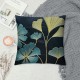 XINLUO Short Plush Pillowcase Gingko Leaf Pattern Square Pillow Case for Bedroom, Sofa, Car Decoration Both Sides