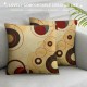 Throw Pillow Cover Colorful Circle Modern Bubbles Tan Circles Decorative Pillow Case Home Decor Square 18 x 18 Inch Pillowcase