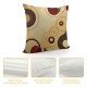 Throw Pillow Cover Colorful Circle Modern Bubbles Tan Circles Decorative Pillow Case Home Decor Square 18 x 18 Inch Pillowcase