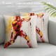 XINLUO Short Plush Pillowcase Abstract Character Print Square Pillow Case for Bedroom, Sofa, Car Decoration Both Sides