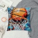 XINLUO Short Plush Pillowcase Basketball Square Pillow Case for Bedroom, Sofa, Car Decoration Both Sides