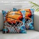 XINLUO Short Plush Pillowcase Basketball Square Pillow Case for Bedroom, Sofa, Car Decoration Both Sides