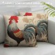 XINLUO Short Plush Pillowcase Retro Style Beige Chicken Square Pillow Case for Bedroom, Sofa, Car Decoration Both Sides