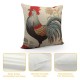 XINLUO Short Plush Pillowcase Retro Style Beige Chicken Square Pillow Case for Bedroom, Sofa, Car Decoration Both Sides