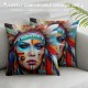 XINLUO  Feathered Pride Pillow Cover Pillowcase Square Pillow Case Home Decorative Sofa Bedroom Livingroom 18 x 18 inch