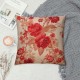 XINLUO Short Plush Pillowcase Pink Rosebush Square Pillow Case for Bedroom, Sofa, Car Decoration Both Sides